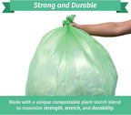 Reli. Compostable 33 Gallon Trash Bags | 80 Count Bulk | ASTM D6400 | Green | - Image 3