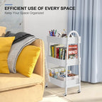 EAGMAK 3 Tier Utility Rolling Cart, Metal Storage Cart - Image 7