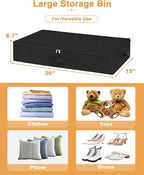 punemi Under Bed Storage Container, 2 Pack Underbed Storage Bags - Image 5