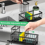 Sponge Holder for Kitchen Sink, Stainless Steel Sink Caddy - Image 3