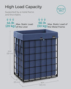 SONGMICS Laundry Hamper, 23.8 Gal. Laundry Basket, Collapsible Clothes Hamper - Image 5