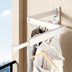 Wall Mounted Collapsible Clothes Drying Rack, Space-Saving Laundry Drying Rack - Image 4
