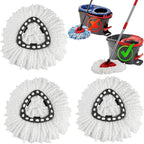 3 Pack Spin Mop Replacement Heads, 100% Microfiber Spin Mop Refills by APOCHON