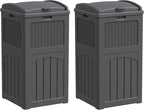 YESHOMY 2 Pack Outdoor Trash Can by SearchallYESHOMY