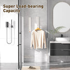 Clothes Drying Rack, Laundry Room Wall Mounted Retractable Clothes Hanger - Image 6