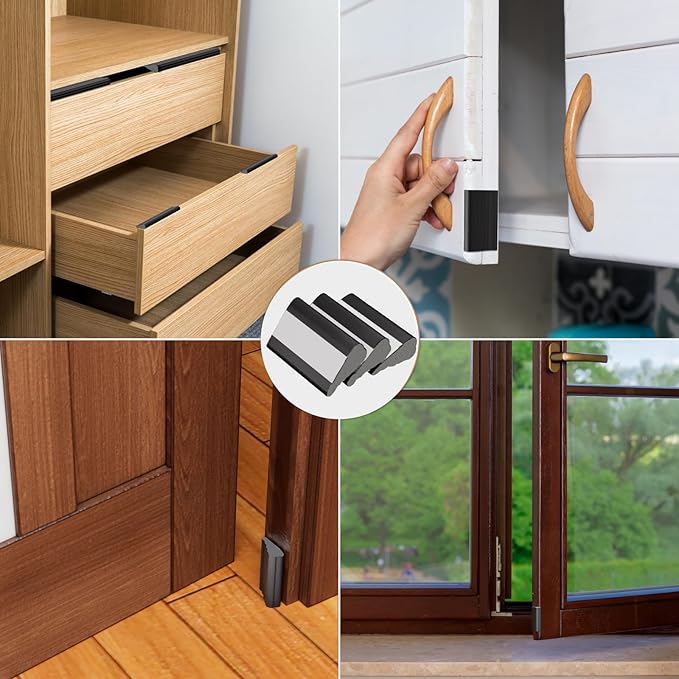 Wedge-Shape Window Weather Stripping Door Frame Seal Strip 196” Black, Upgrade - Image 7