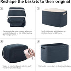 OIAHOMY 4 Pack Storage Baskets for Organizing, Cube Storage Bins for Shelves - Image 7