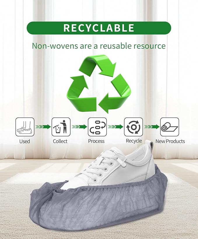 50Pcs Non-Woven Shoe Covers Disposable Non Slip - Image 7