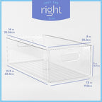 Plastic Food Storage 2 Pack Clear Container Bin - Image 3