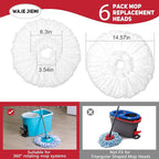 6-Pack White Mop Replacement Heads - Image 3
