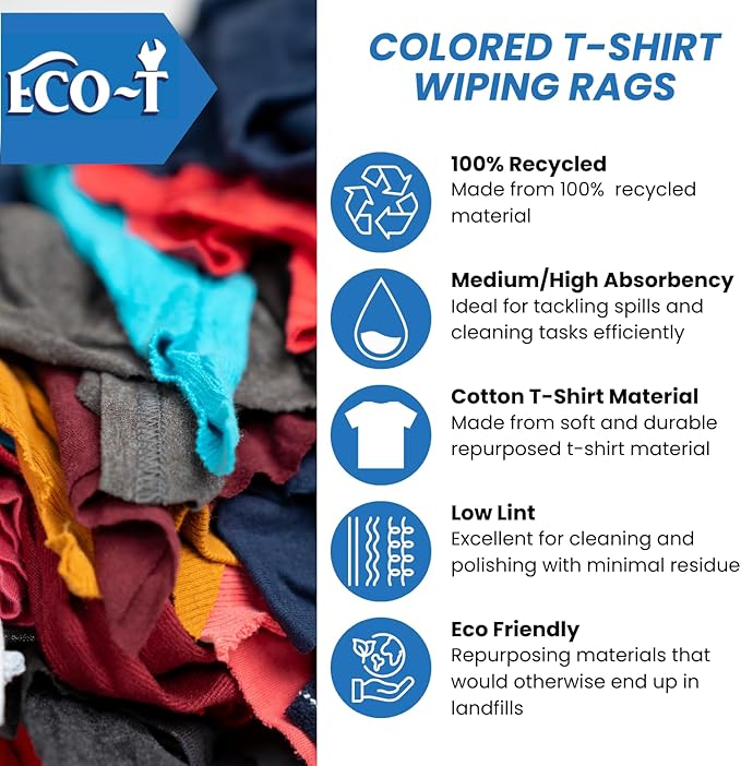 24 x 1 Lb Bags Eco-T Mechanic Shop Rags - Image 3