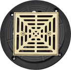 RANDOM Brushed Gold Shower Drain 4 inch Square Shower Drain - Image 9