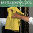 Cotton Terry Towel Rags Yellow 14x17|Pack of 60|Super Absorbent|Quick Dry - Image 4