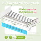 Wall Mounted Clothes Drying Rack 32 inches, Foldbale Laundry Drying Rack Wall - Image 3