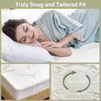 Twin Mattress Protector Waterproof Mattress Pad Washable Bamboo Rayon Mattress - Image 2