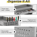 3-Tier Rolling Tool Cart with Drawers, Heavy Duty Utility Storage Cart with - Image 5