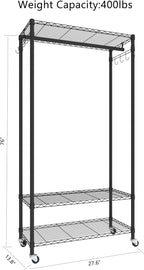 Rolling Portable Garment Rack, Freestanding Clothes Racks, Portable Closet - Image 6