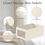 Criusia Linen Closet Organizers and Storage, 4 Pack Linen Closet Baskets - Image 4