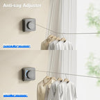 Retractable Clothesline Indoor, Non-Sagging Outdoor Clothes Line Retracting - Image 3