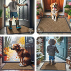 Smiry Front Door Mat Outside Entrance, Heavy Duty Outdoor Indoor Natural Rubber - Image 7