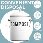 EPICA Countertop Compost Bin Kitchen | 1.3 Gallon | Odorless Composting Bin - Image 3