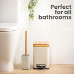 Vigar Zense Toilet Brush and Holder Set, Toilet Bowl Brush - Image 6