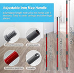 Spin Mop Handle, Mop Replace Heads, Scrubber Head and Base Replacement - Image 4