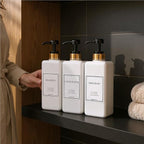 Modern Gold Design Large 27 oz Shampoo and Conditioner Dispensers - Image 6