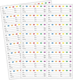 STARLIBOO Removable Multicolor Labels, Blank Stickers by STARLIBOO