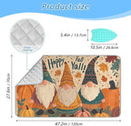 Cartoon Pumpkin Gnomes Fall Ironing Mat - Image 2