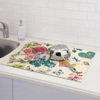 Dish Drying Mat For Kitchen Counter Absorbent Dish Mat Reversible Drainer - Image 7