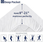 Extra Thick Queen Mattress Topper Pillowtop Mattress Pad Cover Cooling and Plush - Image 6