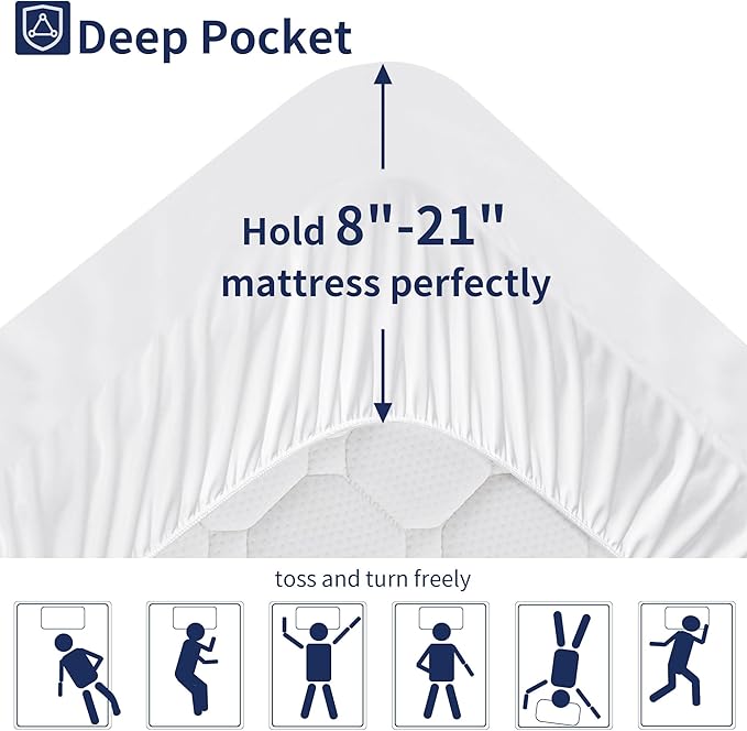 Extra Thick Queen Mattress Topper Pillowtop Mattress Pad Cover Cooling and Plush - Image 6