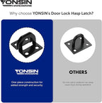7-1/2" Door Padlock Safety Hasp Latch Heavy Duty, Door Hasp Clasp Lock Gate - Image 5