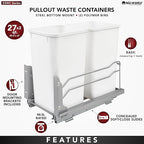 Rev-A-Shelf Double Pullout Trash Can - Image 7