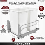 Rev-A-Shelf Double Pullout Trash Cans - Image 3