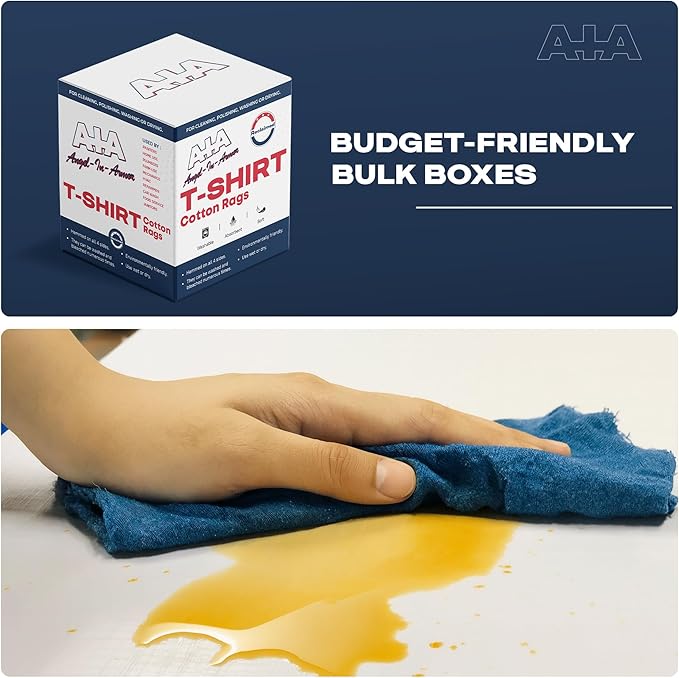 Angel-in-Armor Colored T-Shirt Rags – 5lb Box of Recycled Cotton Knit Shop Rags - Image 5