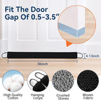 Door Draft Stopper for Bottom of Door, 36’’ Heavy Duty Under Door Draft Blocker - Image 3