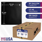 OX Plastics Black Trash Bags - Image 2