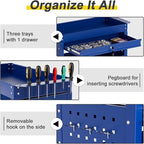 3-Tier Rolling Tool Cart with Drawers, Heavy Duty Utility Storage Cart with - Image 5