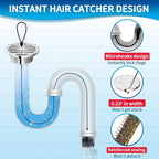 30 Inches Drain Snake Hair Clog Remover, Upgraded Anti-break Metal Plumbing - Image 4