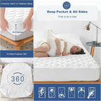 GRT Queen Mattress Protector Waterproof, 100% Waterproof Quilted Fitted - Image 5
