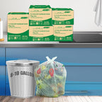 8-10 Gallon Flap Tie Compostable Trash Bags, Compost Bags Kitchen Trash Bags - Image 6