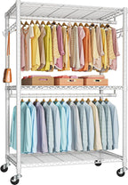 FUTASSI P1 Plus Rolling Clothes Rack, 22mm Diameter Heavy Duty Garment Rack by FUTASSI