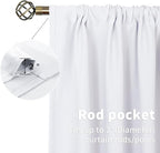BGment Short White Curtains 36 Inches Length - Image 2