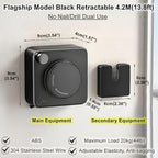13.8ft Retractable Clothesline, Non-sag Clothesline, Indoor & Outdoor Heavy - Image 2