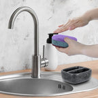 MyGift Modern Black Resin Double Sponge Holder - Image 7