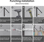 Clothes Drying Rack Retractable, Wall Mounted Clothes Hanger Rack - Image 7