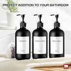 GMISUN Black Shampoo and Conditioner Dispenser, Shower Soap Dispenser Bottles - Image 7