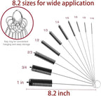 Long Straw Brush, Nylon Pipe Tube Cleaner 8.2-ihch 10 Different Diameters Set - Image 4
